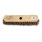 12" Newman and Cole Natural Stiff Bassine Broom Head with Hole